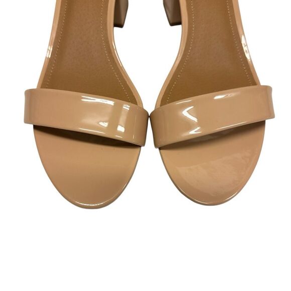 Steve Madden Irenee Blush Patent Leather Block Heel Sandals | Size 9 - Picture 4 of 8